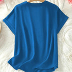 Lily | Women's Lightweight V-Neck Short Sleeve Top, Lightweight Summer Top for Holidays and Casual Wear, Lightweight Summer Top for Holidays and Casual Wear - image 7