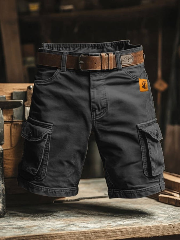 Lincoln | Men's Relaxed Cargo Trousers, Outdoor Casual Trousers | The Shrader Sisters | Black