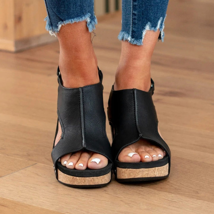 Linda | Women's Suede Wedge Sandals - image 5