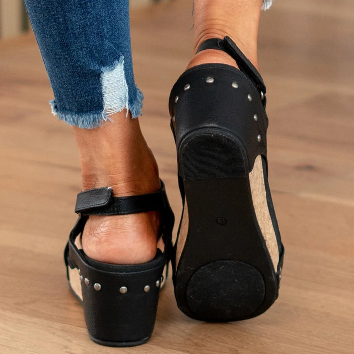 Linda | Women's Suede Wedge Sandals - image 8