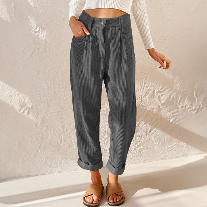 Lisette | Women's High-Waist Wide-Leg Corduroy Pants - image 5