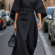 Louise | Women's Elegant Midi Dress with Lantern Sleeves