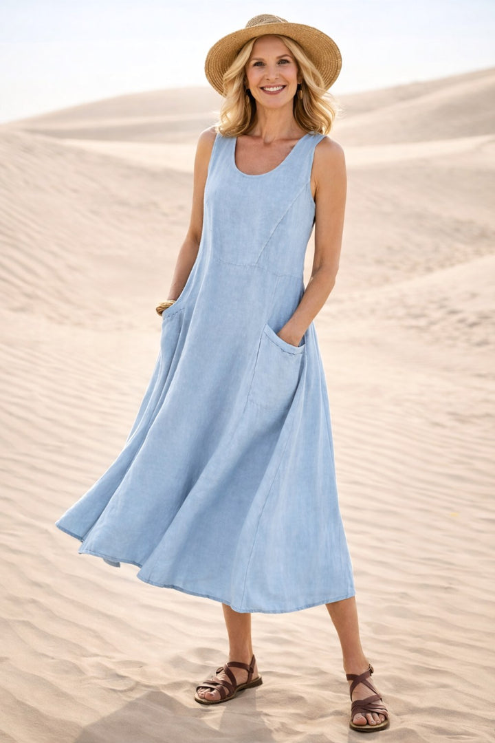 Luna | Women's A-Line Midi Dress - image 6