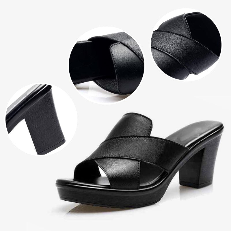 Mackenzie | Women's Comfortable Block Heel Sandals, Supportive Everyday Sandals | The Shrader Sisters