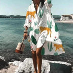Maddison | Women's Fluid Shirt Dress White, Flowing Shirt Dress | The Shrader Sisters