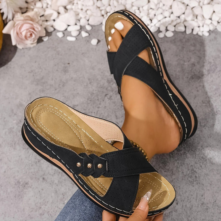 Maddison | Women's Orthopedic Wedge Sandals, Supportive Summer Sandals | The Shrader Sisters