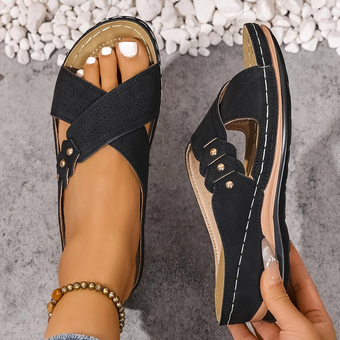 Maddison | Women's Orthopedic Wedge Sandals, Supportive Summer Sandals | The Shrader Sisters
