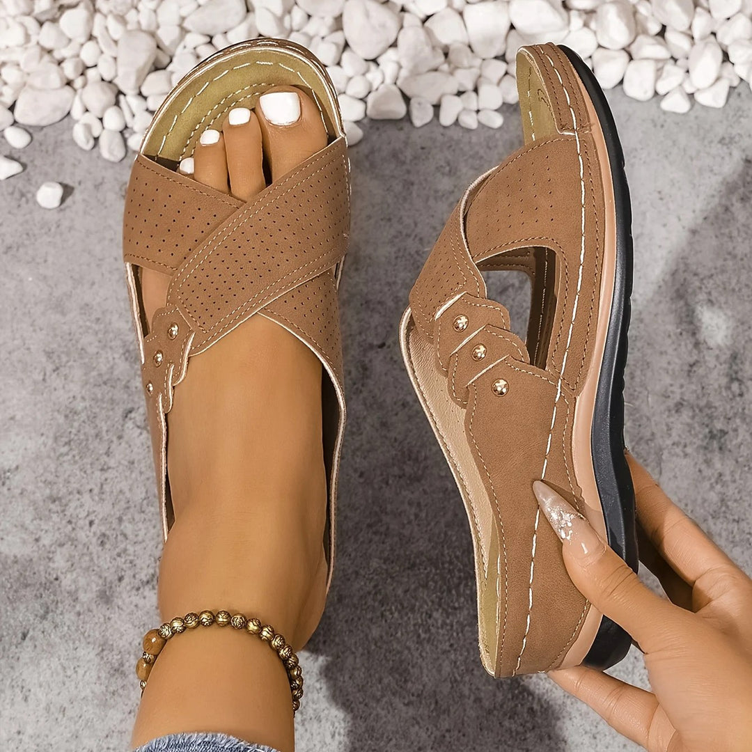 Maddison | Women's Orthopedic Wedge Sandals, Supportive Summer Sandals | The Shrader Sisters