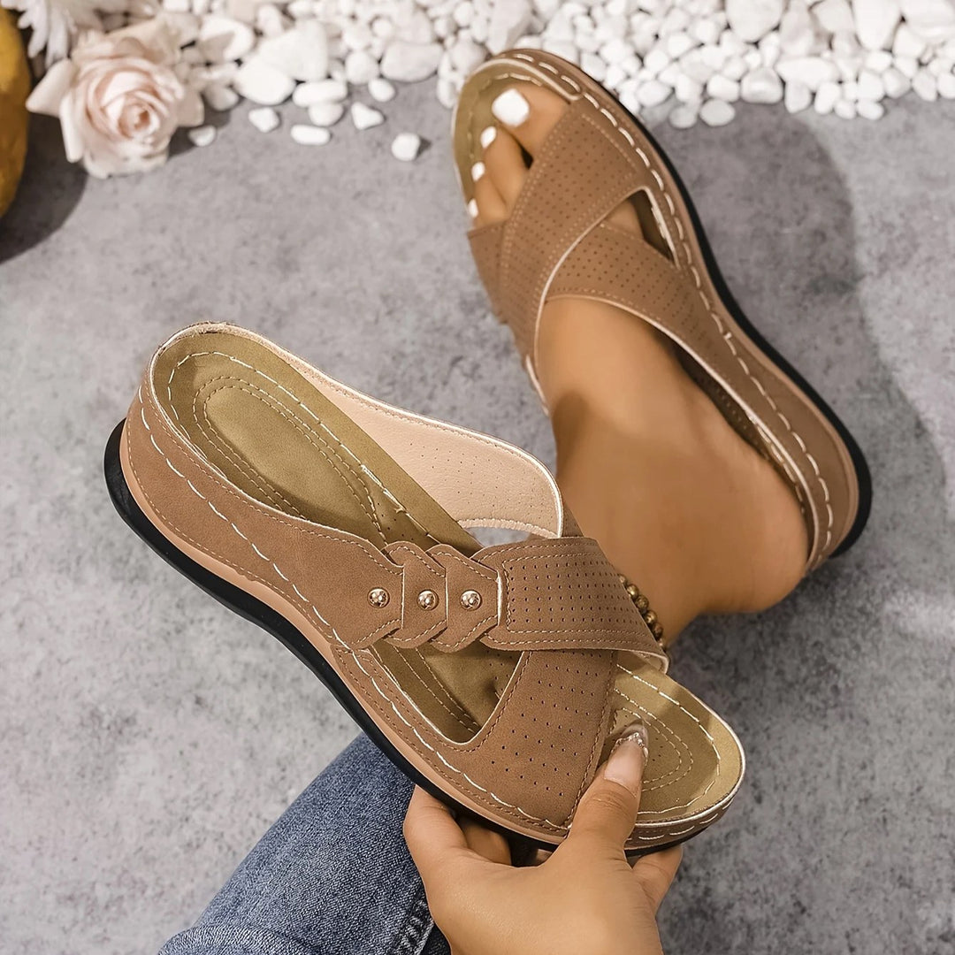 Maddison | Women's Orthopedic Wedge Sandals, Supportive Summer Sandals | The Shrader Sisters