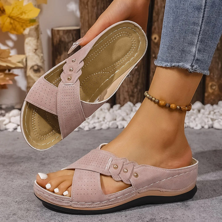 Maddison | Women's Orthopedic Wedge Sandals, Supportive Summer Sandals | The Shrader Sisters