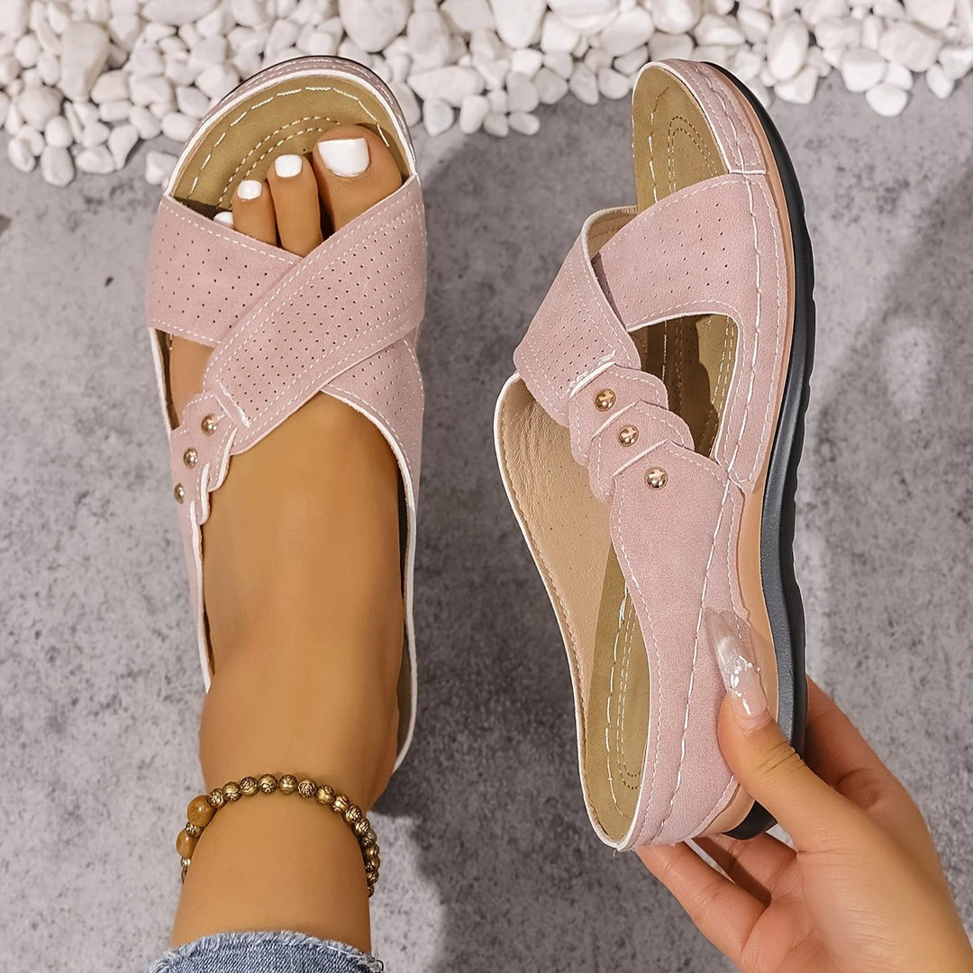 Maddison | Women's Orthopedic Wedge Sandals, Supportive Summer Sandals | The Shrader Sisters