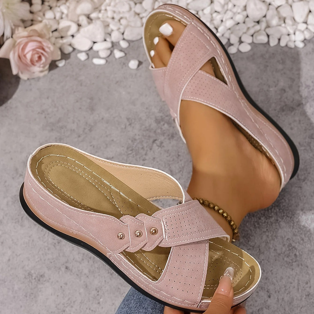 Maddison | Women's Orthopedic Wedge Sandals, Supportive Summer Sandals | The Shrader Sisters