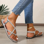 Maddison | Women's Woven-Strap Orthopaedic Sandals, Lightweight Comfort Sandals | The Shrader Sisters