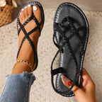 Maddison | Women's Woven-Strap Orthopaedic Sandals, Lightweight Comfort Sandals | The Shrader Sisters