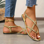 Maddison | Women's Woven-Strap Orthopaedic Sandals, Lightweight Comfort Sandals | The Shrader Sisters | Zilver