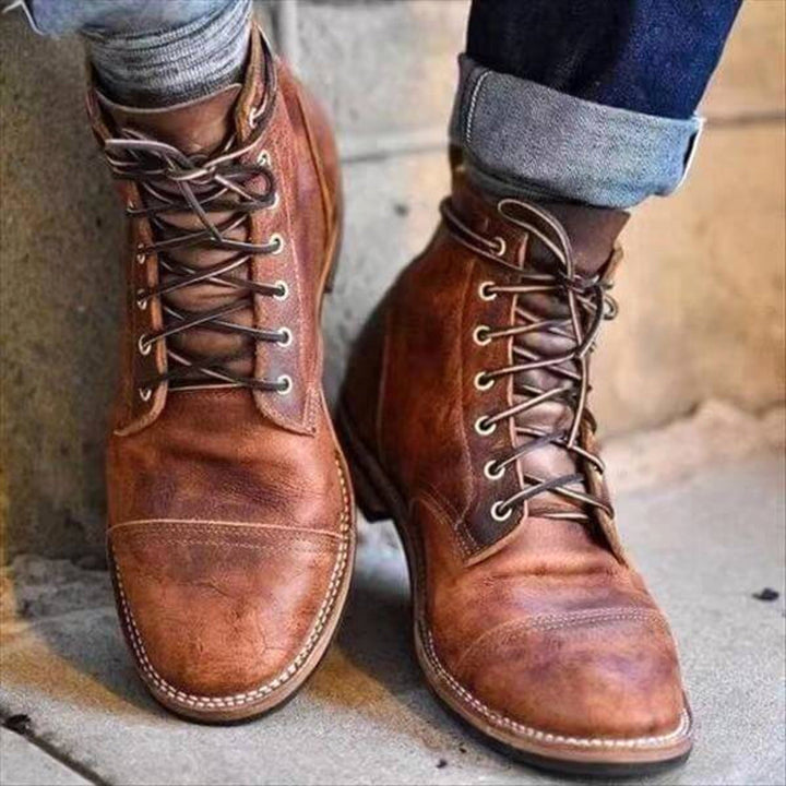 Maddox | Men's Leather Boots with Comfortable Fit, Classic Leather Boots | The Shrader Sisters