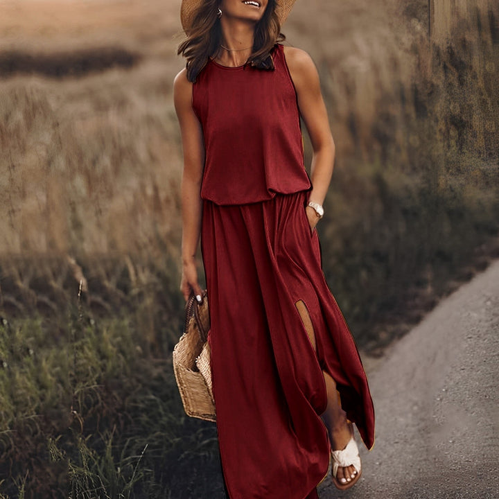 Madelyn | Women's Sleeveless Maxi Dress with Retro Print - image 2