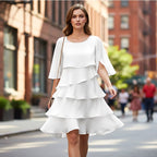 Madison | Women's Chic Puff Sleeve Layered Dress, Flattering Summer Dress for Holidays and Everyday Wear, Flattering Summer Dress for Holidays and Everyday Wear - image 6
