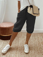 Madison | Women's Cotton Relaxed-Fit Trousers, Comfortable Summer Trousers for Travel and Everyday Wear - Black
