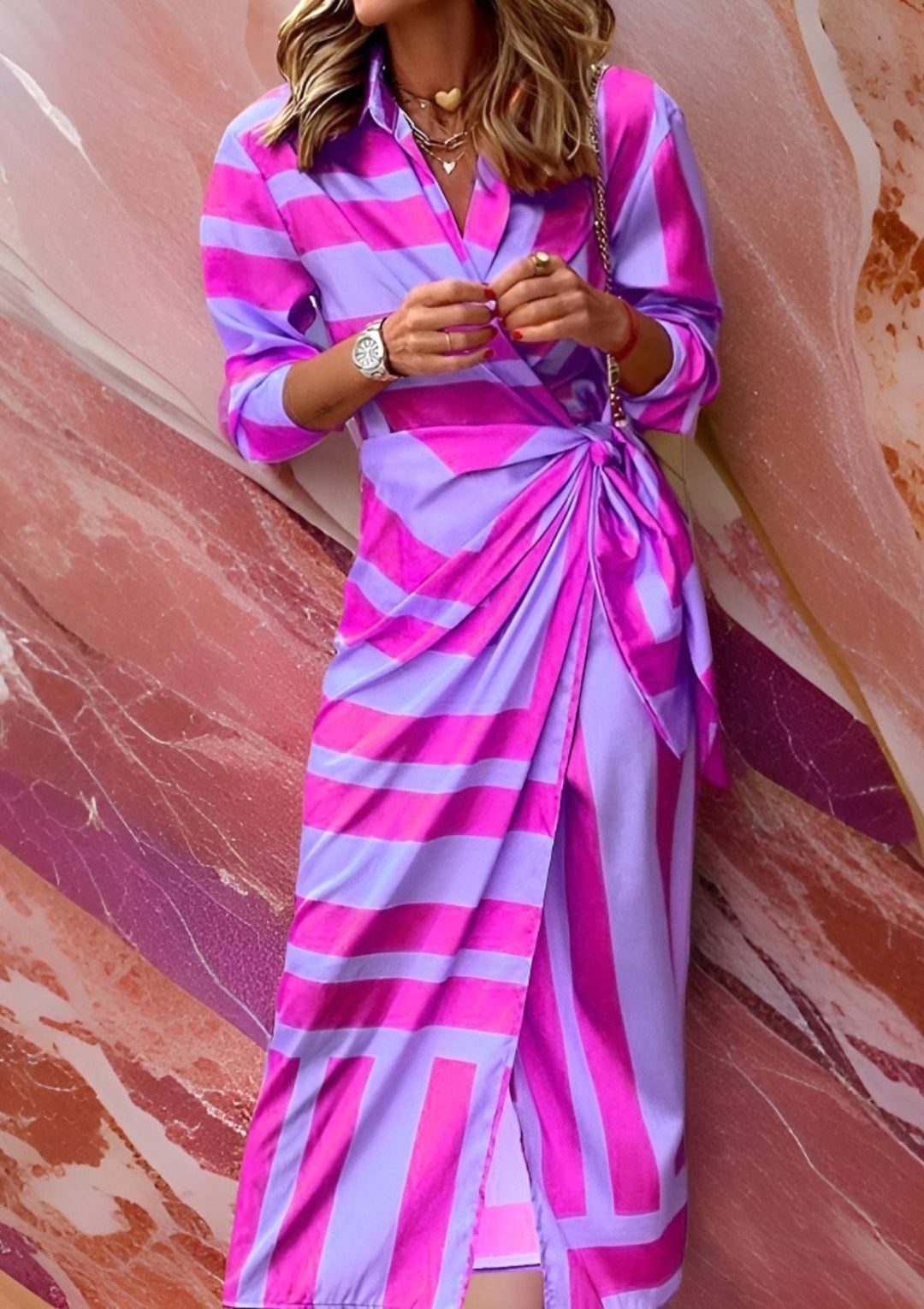 Madison | Women's Printed Waist-Cinching Shirt Dress - image 12