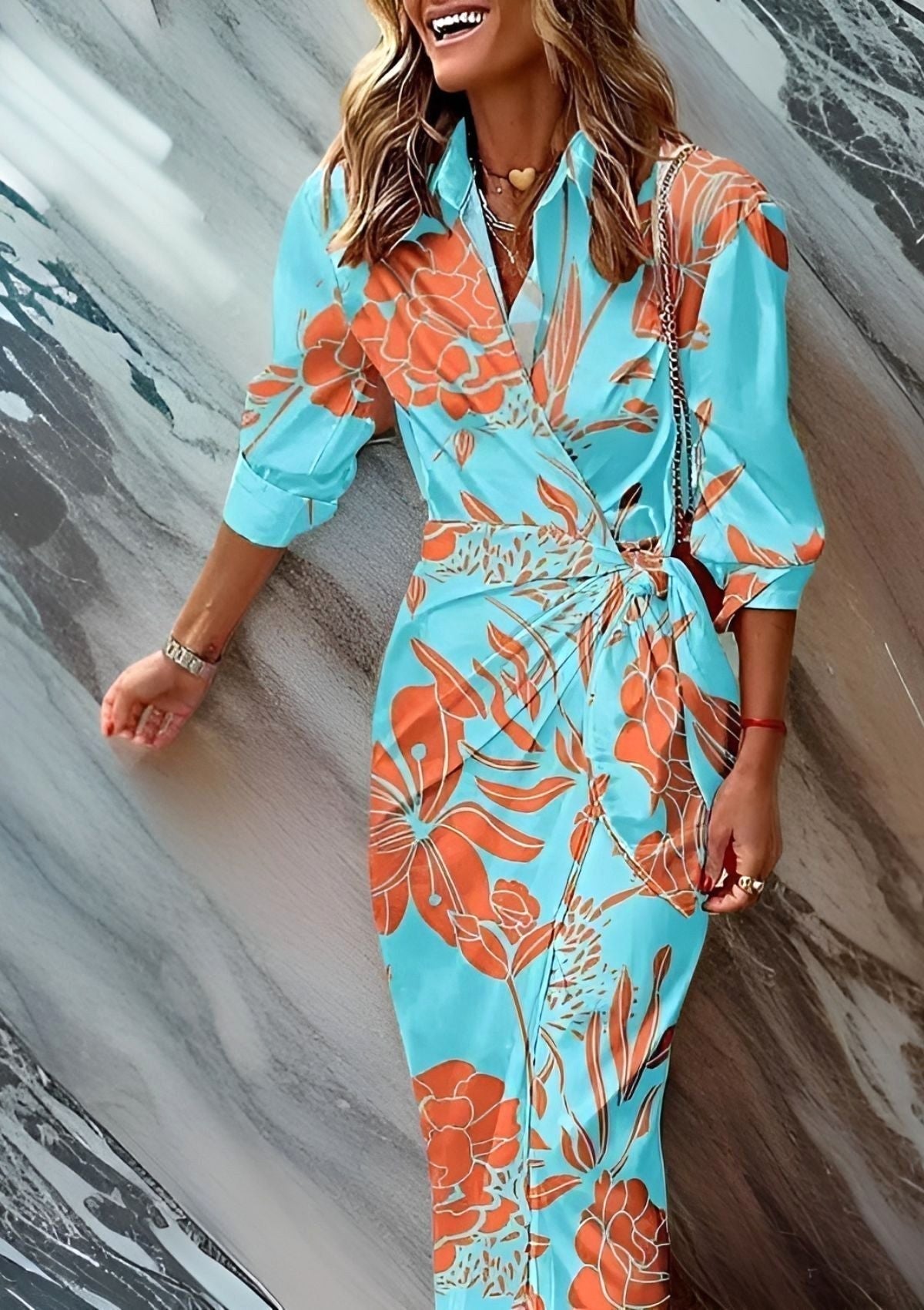 Madison | Women's Printed Waist-Cinching Shirt Dress, Flattering Summer Dress for Holidays and Everyday Wear, Flattering Summer Dress for Holidays and Everyday Wear - image 13