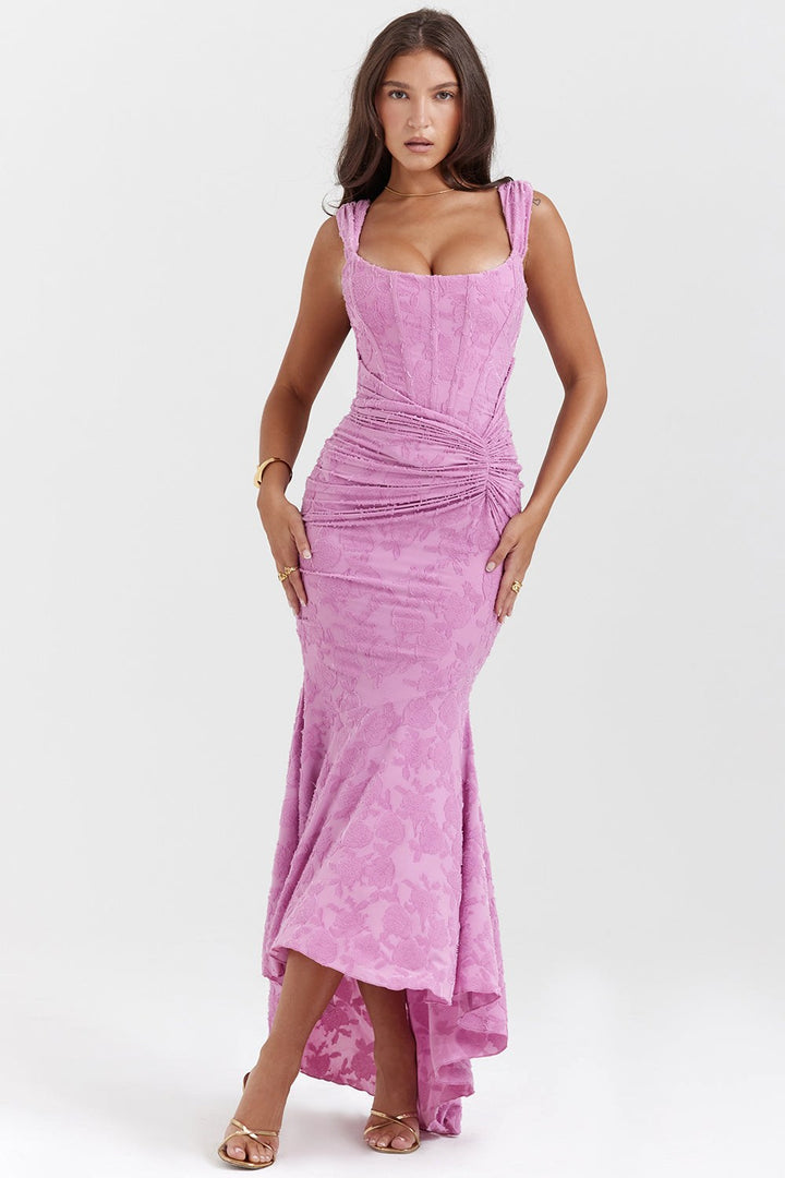 Marlo | Women's Lace-Detail Evening Dress, Fitted Occasion Dress | The Shrader Sisters
