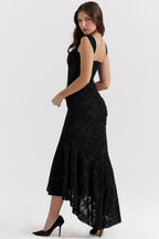 Marlo | Women's Lace-Detail Evening Dress, Fitted Occasion Dress | The Shrader Sisters