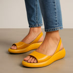 Matilda | Women's Open Toe Flat Sandals, Minimalist Slip-On Sandals | The Shrader Sisters