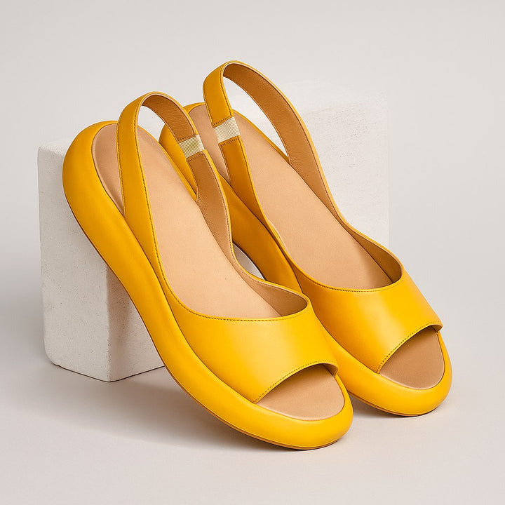 Matilda | Women's Open Toe Flat Sandals, Minimalist Slip-On Sandals | The Shrader Sisters
