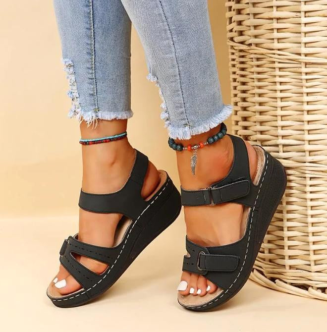 Matilda | Women's Orthopaedic Slip-On Sandals, Supportive Walking Sandals | The Shrader Sisters