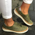 Meagan | Women's Orthopaedic Slip-On Trainers, Cushioned Comfort Shoes | The Shrader Sisters | Green