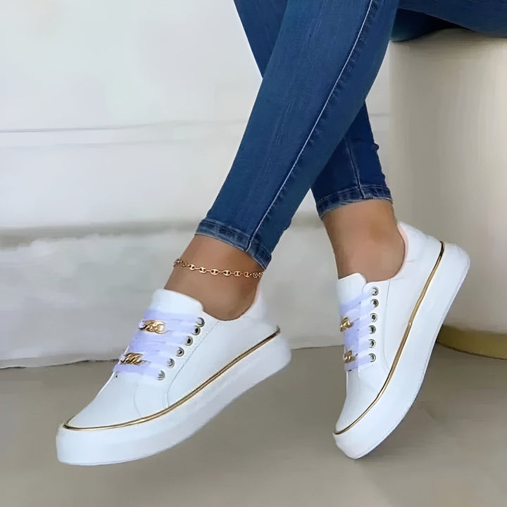 Megan | Women's Comfortable Everyday Sneakers - Black