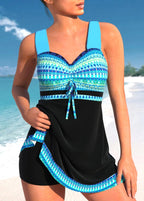 Melanie | Women's Lightweight Tankini Top, Comfortable Swim Set | The Shrader Sisters | Blauw