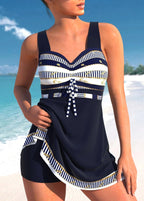 Melanie | Women's Lightweight Tankini Top, Comfortable Swim Set | The Shrader Sisters | Grijs