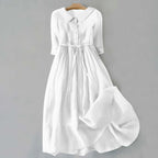 Morgan | Women's Casual Everyday Dress, Flattering Summer Dress for Holidays and Everyday Wear, Flattering Summer Dress for Holidays and Everyday Wear - White