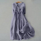 Morgan | Women's Casual Everyday Dress, Flattering Summer Dress for Holidays and Everyday Wear, Flattering Summer Dress for Holidays and Everyday Wear - Lavender Grey