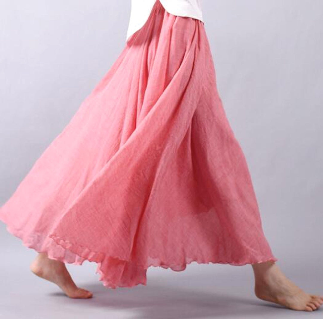 Morgan | Women's Flowy Summer Skirt - Pink