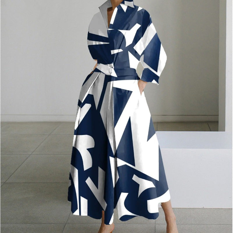 Naomi | Women's Collared Wrap Maxi Dress, Front Wrap Evening Dress | The Shrader Sisters | Rainbow Polka