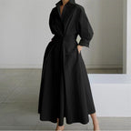 Naomi | Women's Collared Wrap Maxi Dress, Front Wrap Evening Dress | The Shrader Sisters | White Letter