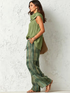 Narelle | Women's Relaxed Two-Piece Set, Wide-Leg Blouse and Trousers | The Shrader Sisters