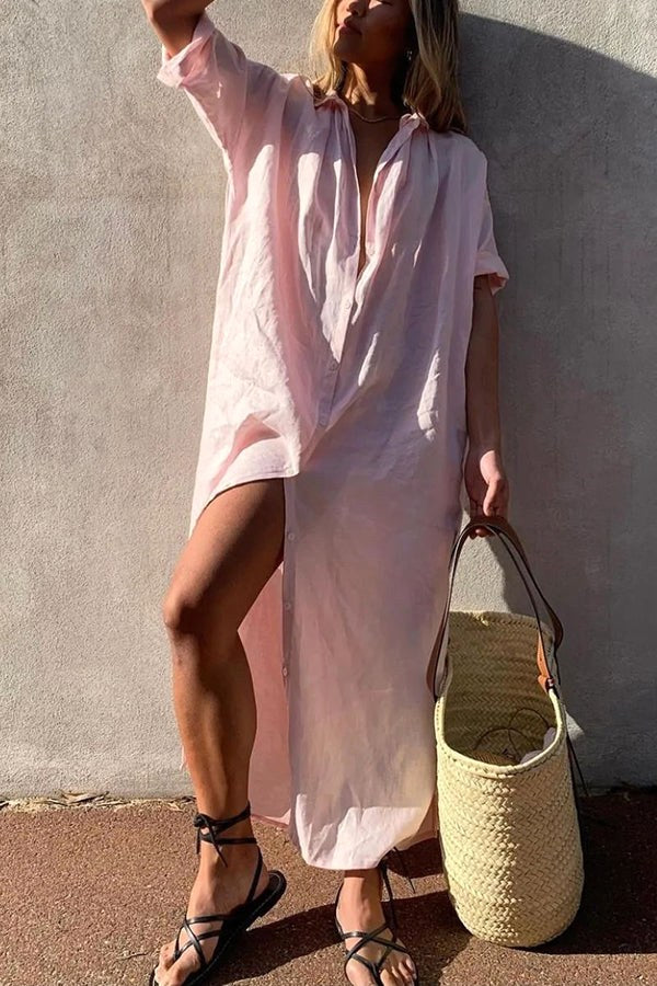 Natalie | Women's Lightweight Beach Shirt Dress, Lightweight Summer Dress for Holidays and Resort Wear, Lightweight Summer Dress for Holidays and Resort Wear - image 4