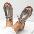 Natalie | Women's Strap-Style Leather Sandals, Comfortable Summer Footwear for Holidays and Everyday Wear, Comfortable Summer Footwear for Holidays and Everyday Wear - Champagne