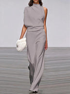 Natalie | Women's Wide-Leg Modern Jumpsuit, Lightweight Summer Outfit for Holidays and Casual Wear, Lightweight Summer Outfit for Holidays and Casual Wear - image 1