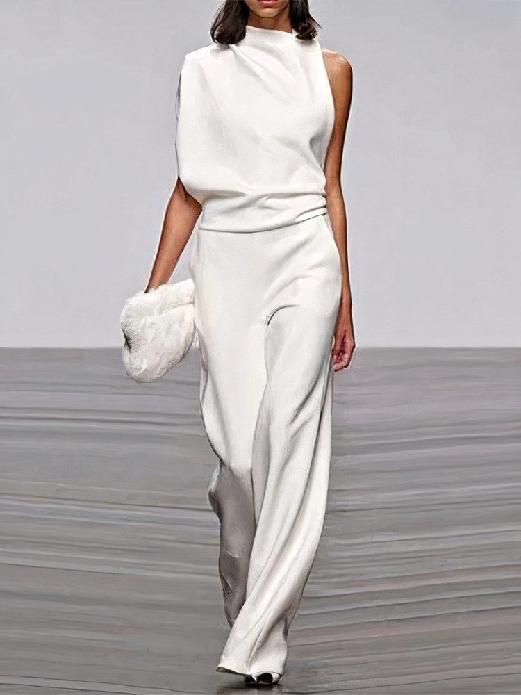 Natalie | Women's Wide-Leg Modern Jumpsuit, Lightweight Summer Outfit for Holidays and Casual Wear, Lightweight Summer Outfit for Holidays and Casual Wear - image 7