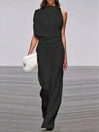 Natalie | Women's Wide-Leg Modern Jumpsuit, Lightweight Summer Outfit for Holidays and Casual Wear, Lightweight Summer Outfit for Holidays and Casual Wear - image 9