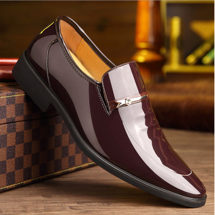 Ned | Men's Patent Leather Loafers, Slip-On Dress Loafers | The Shrader Sisters