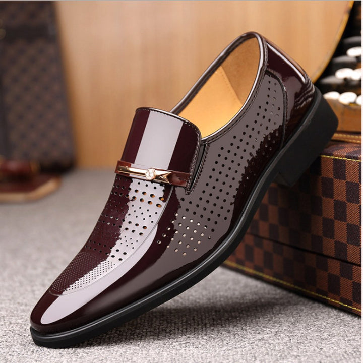 Ned | Men's Patent Leather Loafers, Slip-On Dress Loafers | The Shrader Sisters