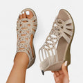 Nicole | Women's Comfortable Flat Sandals, Supportive Summer Footwear for Walking and Everyday Wear, Supportive Summer Footwear for Walking and Everyday Wear - Khaki