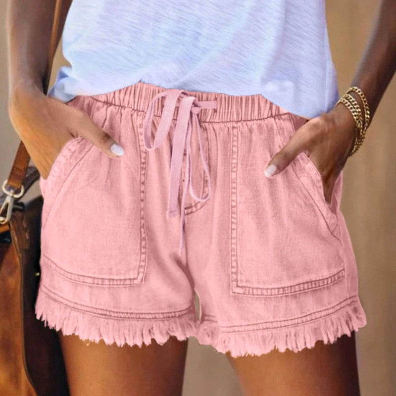Oakley | Women's Stretch Denim Shorts - Pink