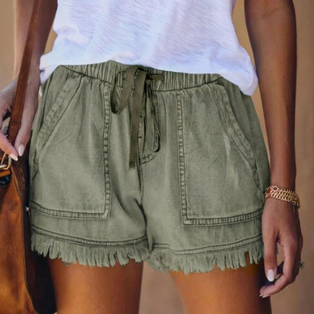 Oakley | Women's Stretch Denim Shorts - Green